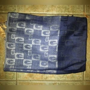 🍃 3 for 36 - Navy & Silver - Guess Pashmina NWOT